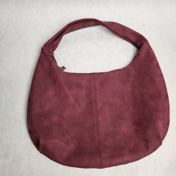 Shoulder bag Hobo bag Burgundy Vegan leather Plum color UNIVERSAL THREAD - Picture 10 of 15